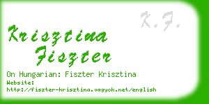 krisztina fiszter business card